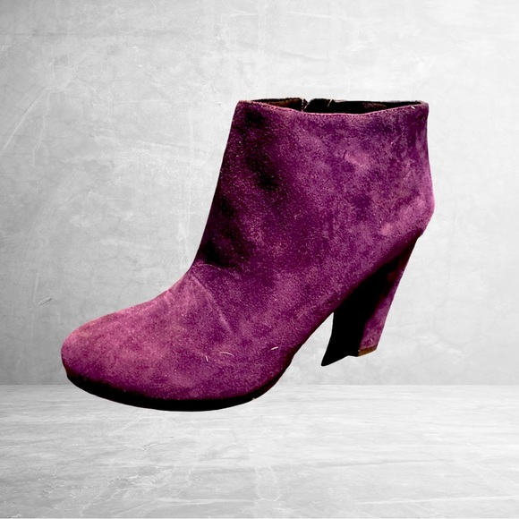 Geox Respira Purple Suede Ankle Boot 8 m NWT - Picture 3 of 8